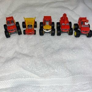 Blaze And Monster Machines 2014 Diecast Lot Of Blaze toy trucks, cars and AJ